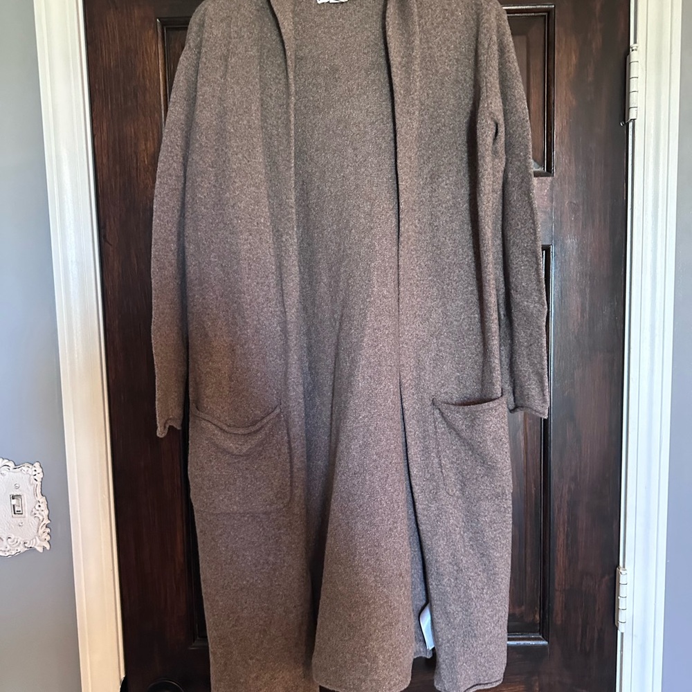 Cozy Brown Long Cardigan